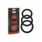 Pack 3 Cockring Silicone Noir
